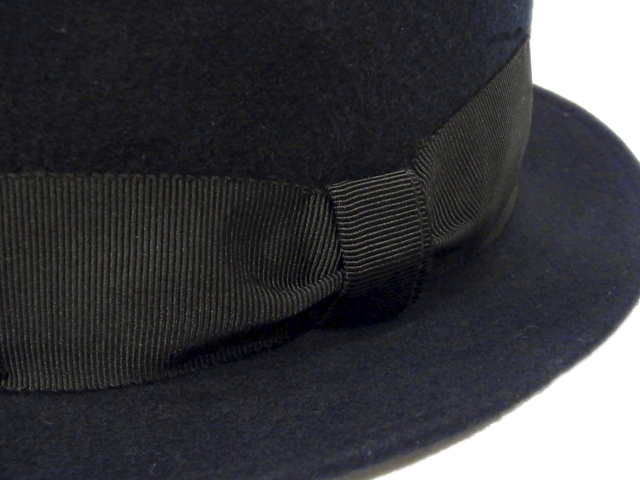 【KNOWLEDGE（ナレッジ）オリジナル】　Felt Porkpie Hat（日本製）　カラー：ネイビー