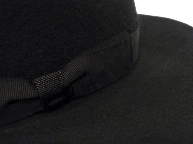 【KNOWLEDGE（ナレッジ）オリジナル】　Wide Felt Hat（日本製）　カラー：ブラック