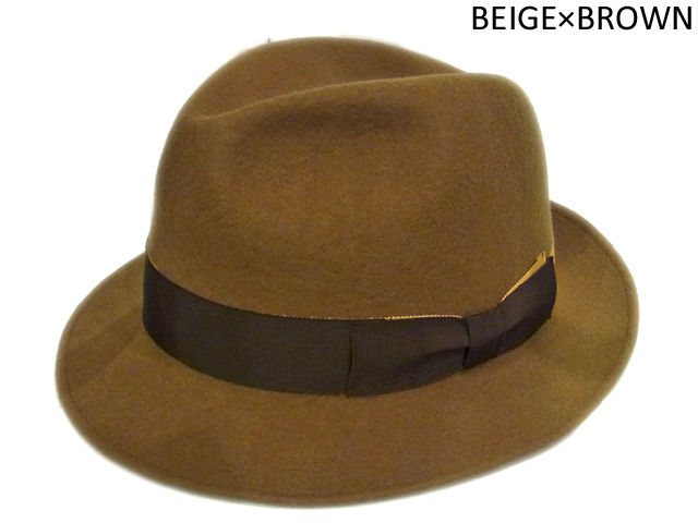 【KNOWLEDGE（ナレッジ）オリジナル】　Tier Felt Hat（日本製）　カラー：ベージュ