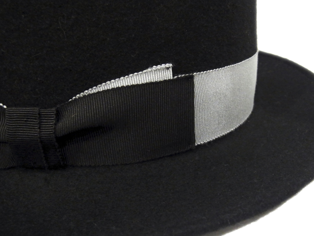 【KNOWLEDGE（ナレッジ）オリジナル】　Tier Felt Hat（日本製）　カラー：ブラック