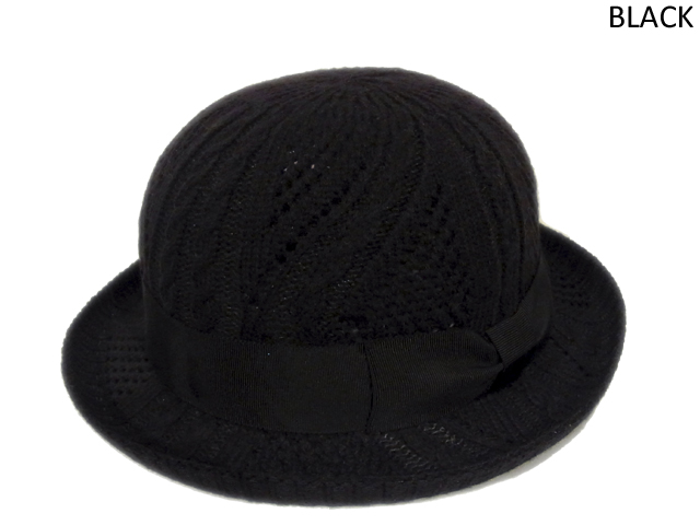 【KNOWLEDGE(ナレッジ)オリジナル】 Thermo Knit Bowler(日本製) カラー:ブラック