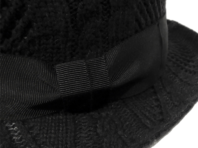 【KNOWLEDGE（ナレッジ）オリジナル】　Thermo Knit Bowler（日本製）　カラー：ブラック