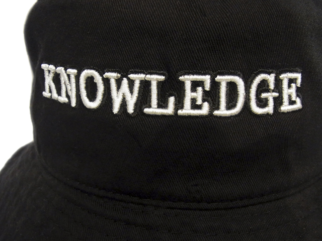 【KNOWLEDGE（ナレッジ）オリジナル】　KNOWLEDGE Bucket Hat（日本製）　カラー：ブラック