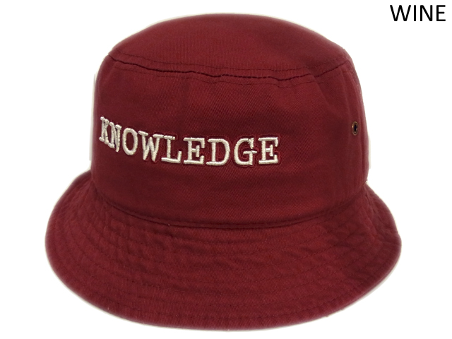 【KNOWLEDGE（ナレッジ）オリジナル】　KNOWLEDGE Bucket Hat（日本製）　カラー：ワイン