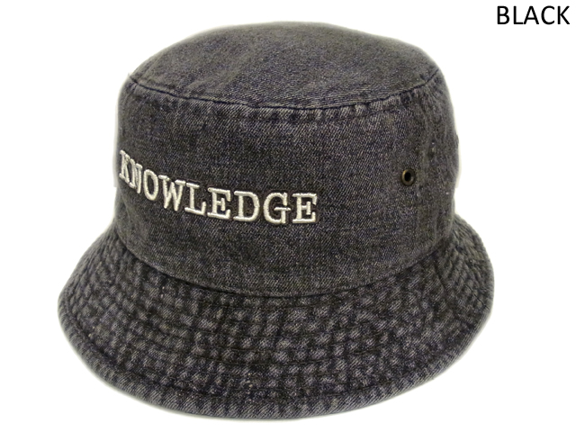 【KNOWLEDGE（ナレッジ）オリジナル】　KNOWLEDGE Denim Bucket Hat　カラー：ブラック