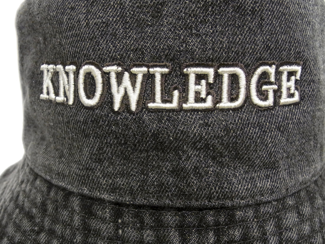 【KNOWLEDGE（ナレッジ）オリジナル】　KNOWLEDGE Denim Bucket Hat　カラー：ブラック