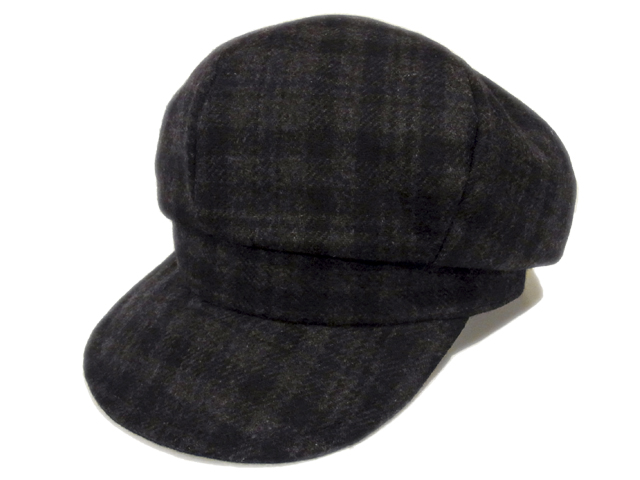 【KNOWLEDGE(ナレッジ)】 Black Glencheck Casquette(日本製)