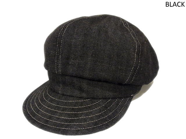 【KNOWLEDGE（ナレッジ）】　Denim Wide Casquette（日本製）　カラー：ブラック