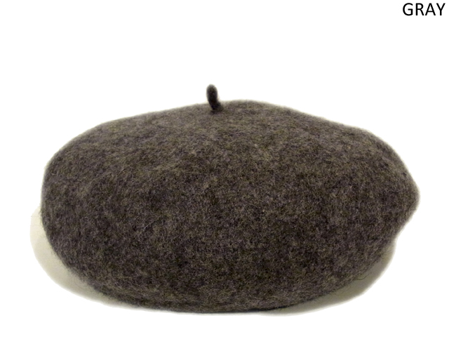 【KNOWLEDGE（ナレッジ）】　Heather Felt Beret（日本製）　カラー：グレー