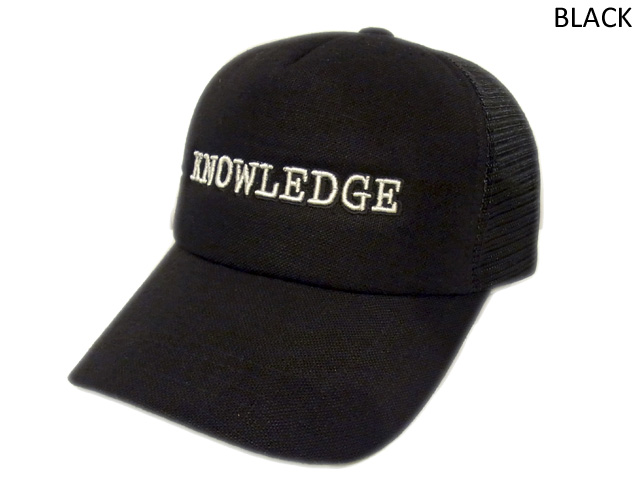 【KNOWLEDGE（ナレッジ）オリジナル】　KNOWLEDGE Linen Mesh Cap　カラー：ブラック