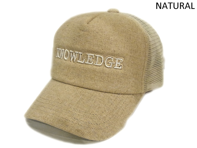 【KNOWLEDGE（ナレッジ）オリジナル】　KNOWLEDGE Linen Mesh Cap　カラー：ナチュラル