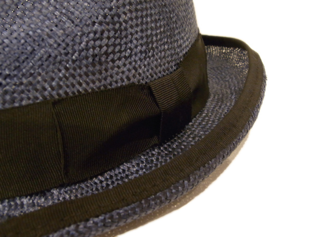 【EDHAT（エドハット）】　Sisal Homburg Hat（日本製）　カラー：ネイビー