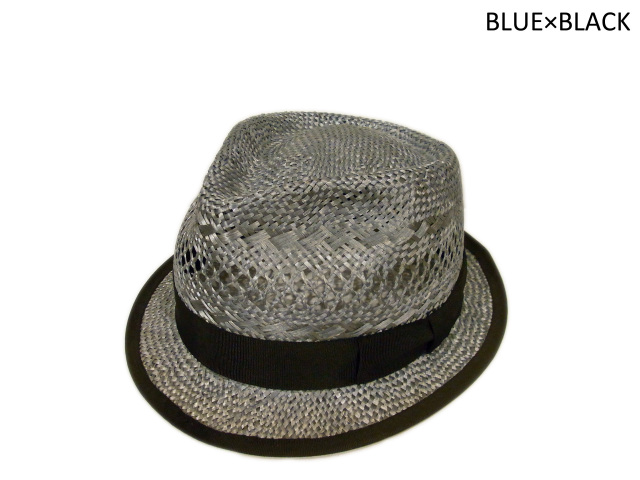 【EDHAT（エドハット）】　Ramie Short Brim Hat（日本製）　カラー：ブルー×ブラック