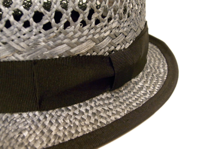 【EDHAT（エドハット）】　Ramie Short Brim Hat（日本製）　カラー：ブルー×ブラック