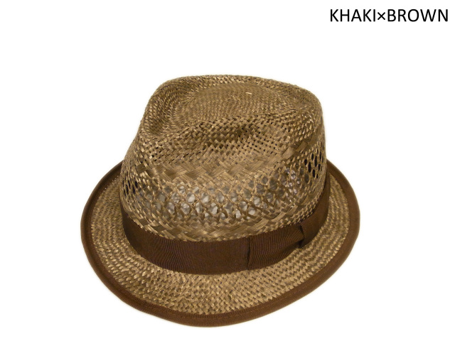 【EDHAT（エドハット）】　Ramie Short Brim Hat（日本製）　カラー：カーキ×ブラウン