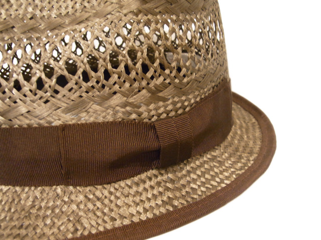 【EDHAT（エドハット）】　Ramie Short Brim Hat（日本製）　カラー：カーキ×ブラウン