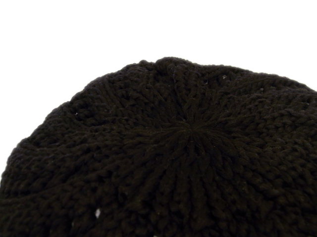 【KNOWLEDGE（ナレッジ）】　SUMMER Knit Beret（日本製）　カラー：ブラック