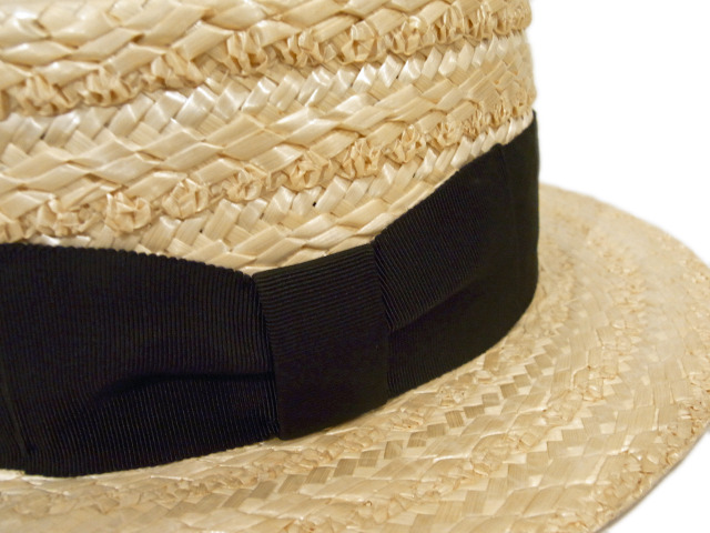 【国内仕入れ】　Boater Hat（カンカン帽）